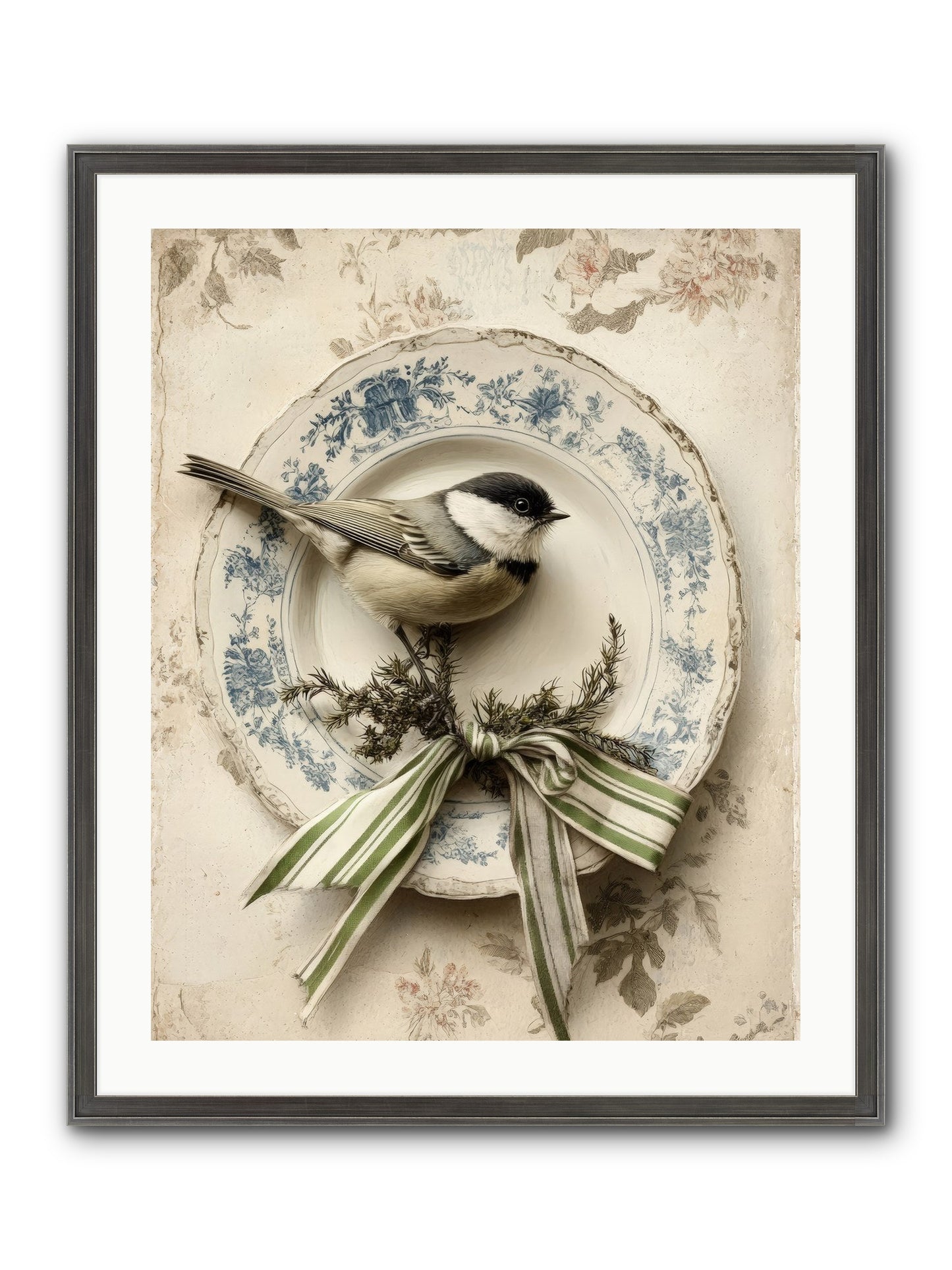 December's Dapper Guest Framed Print - Slimwoods Black/Silver 24x30
