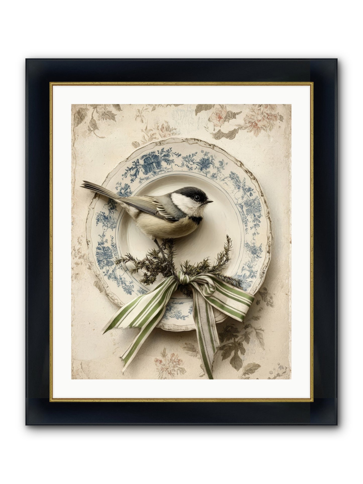 December's Dapper Guest Framed Print - Wide Black w/Gold 24x30
