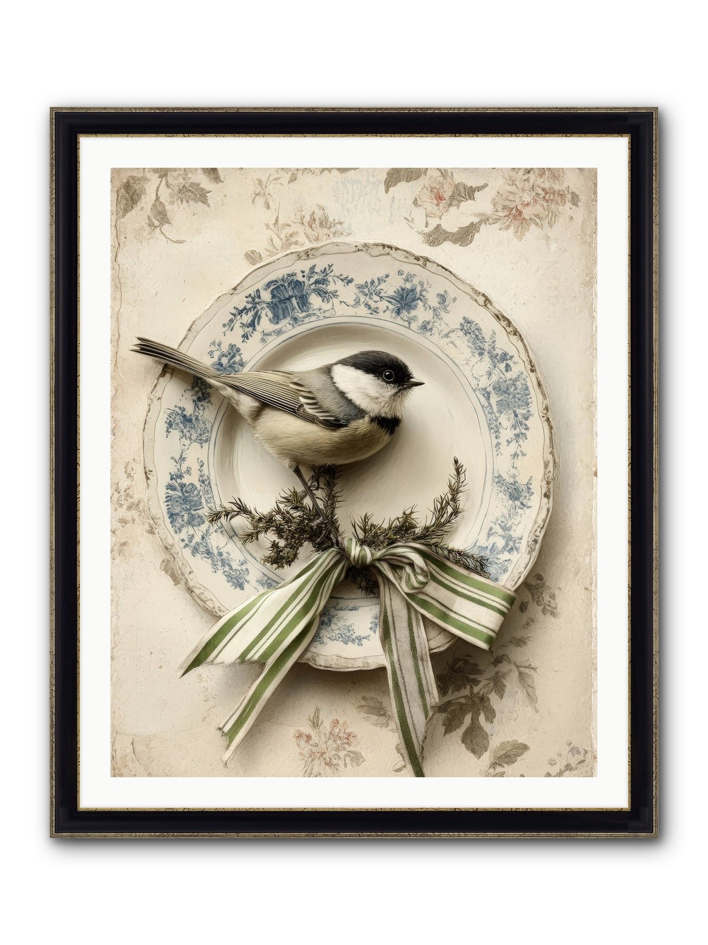 December's Dapper Guest Framed Print - Black & Gold 32x40