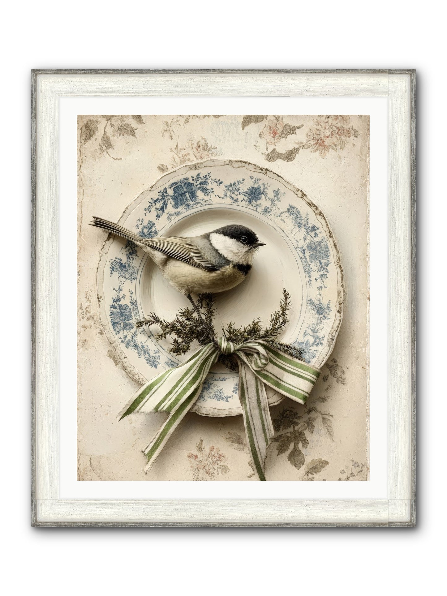 December's Dapper Guest Framed Print - Driftwood White 32x40