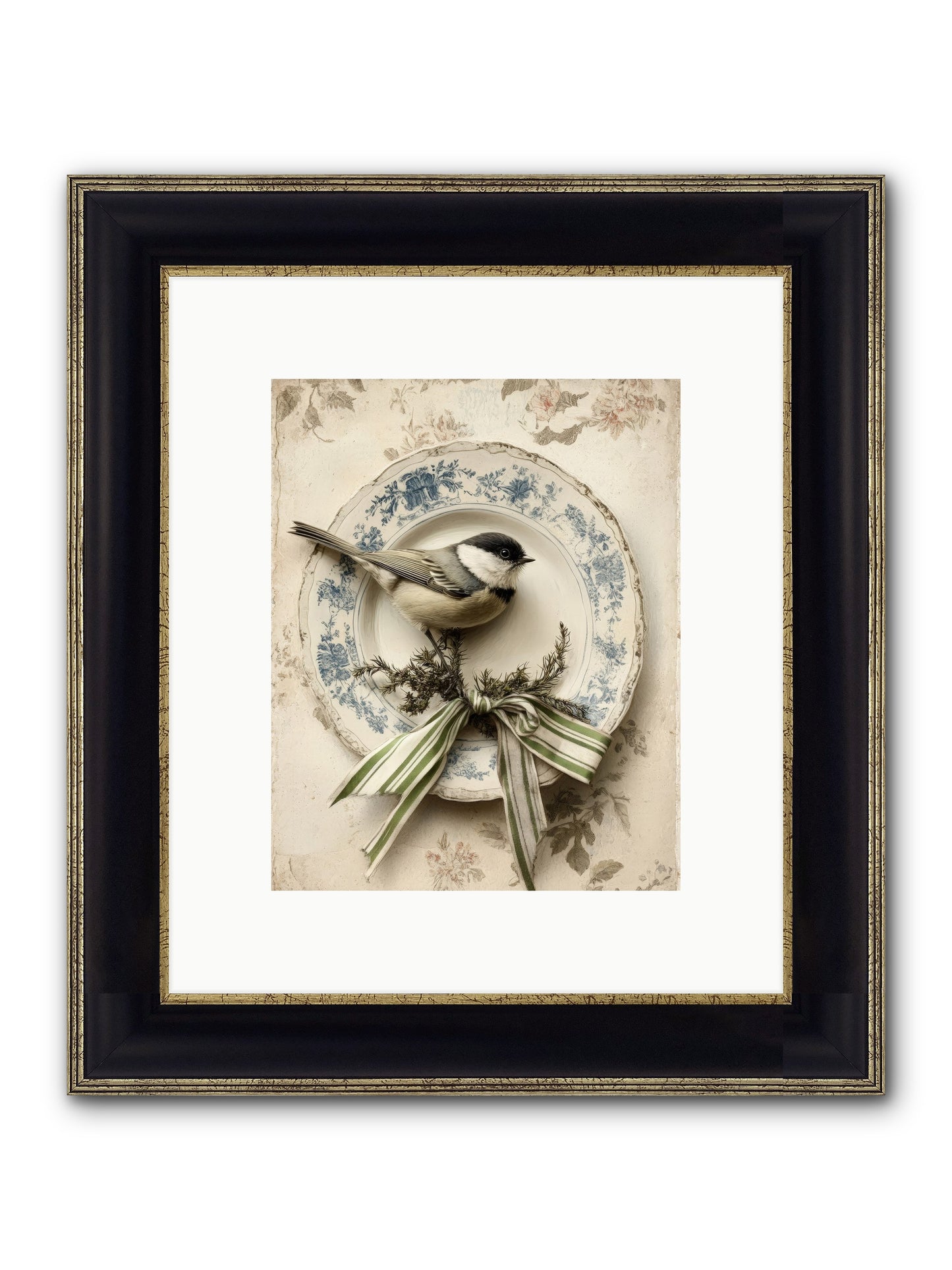 December's Dapper Guest Framed Print - Black & Gold 8x10