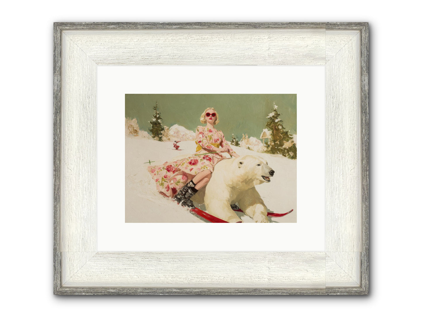 December’s Gilded Edge Framed Print - Driftwood White 12x9