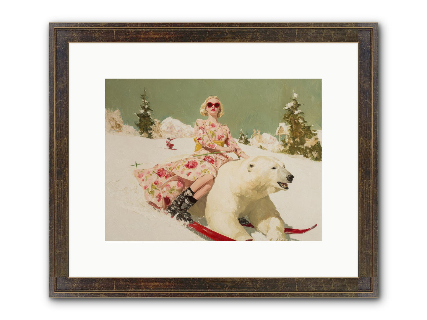December’s Gilded Edge Framed Print - Slimwoods Black/Gold 12x9