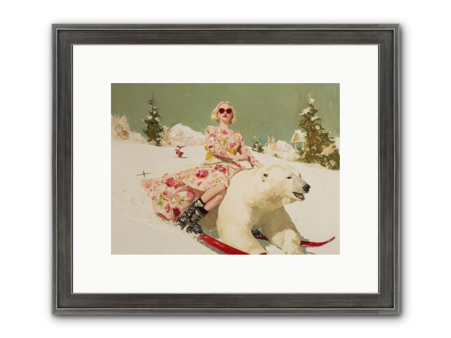 December’s Gilded Edge Framed Print - Slimwoods Black/Silver 12x9