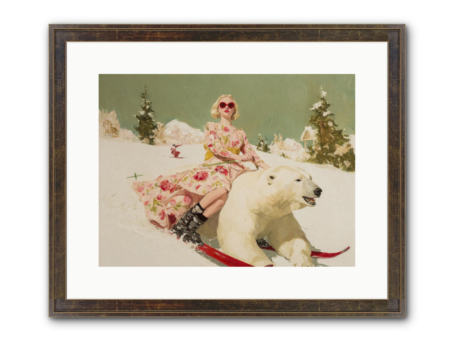 December’s Gilded Edge Framed Print - Slimwoods Black/Gold 16x12