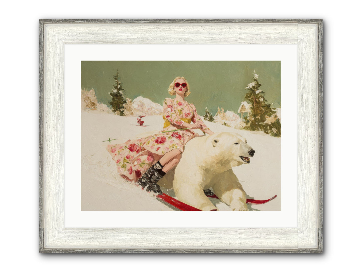 December’s Gilded Edge Framed Print - Driftwood White 24x18