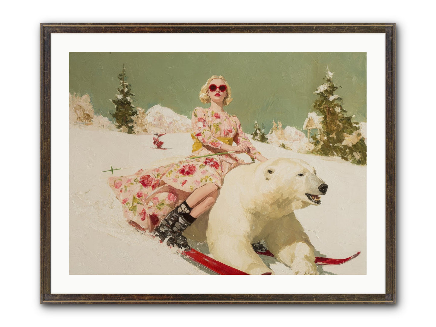 December’s Gilded Edge Framed Print - Slimwoods Black/Gold 32x24