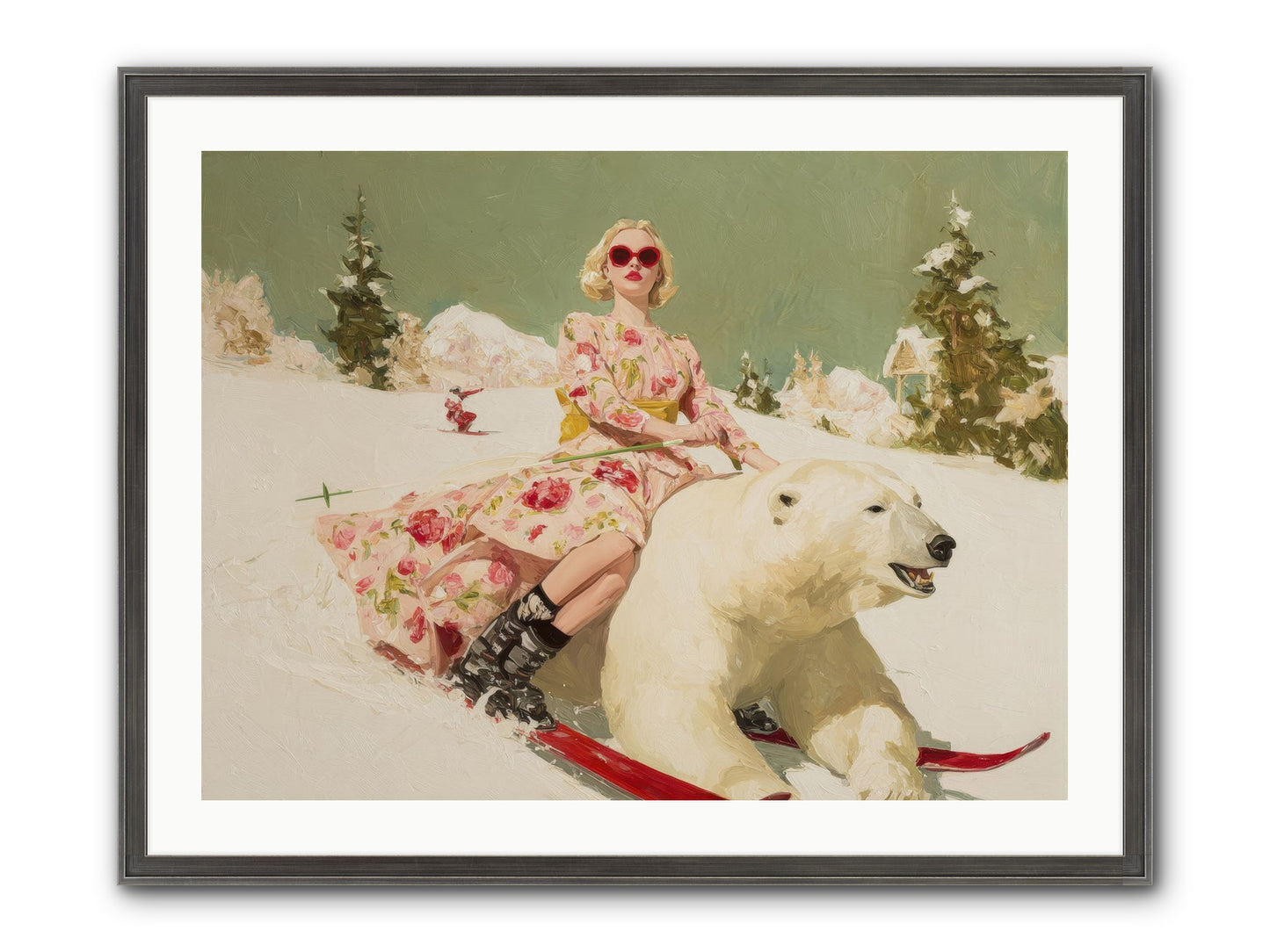 December’s Gilded Edge Framed Print - Slimwoods Black/Silver 32x24
