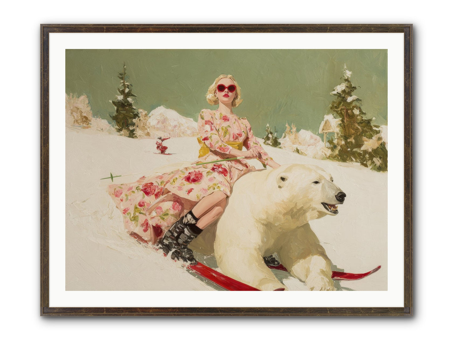 December’s Gilded Edge Framed Print - Slimwoods Black/Gold 40x30
