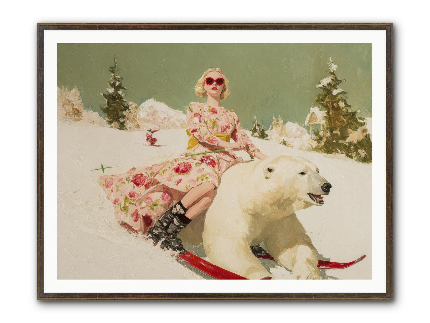 December’s Gilded Edge Framed Print - Slimwoods Black/Gold 48x36