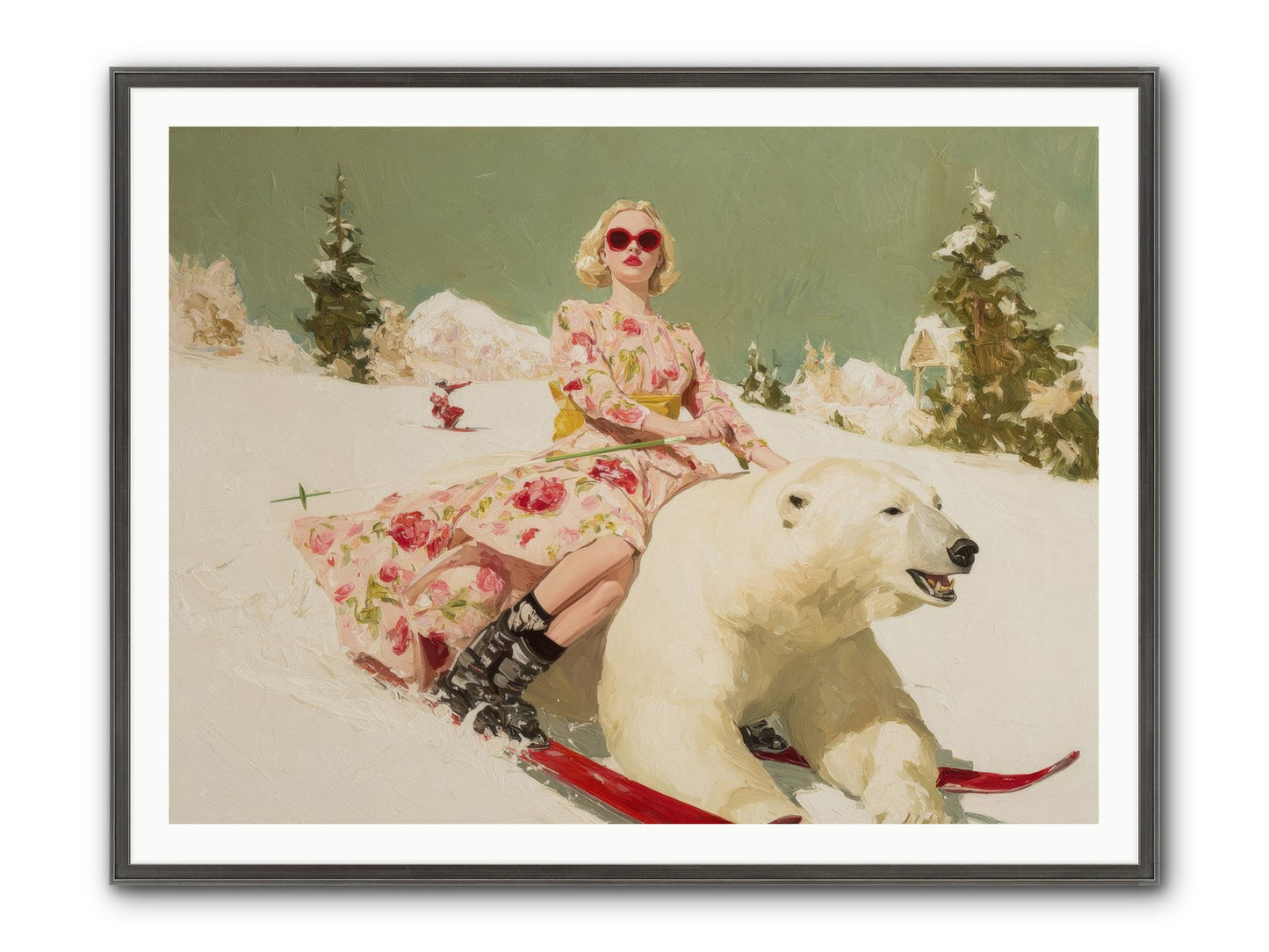 December’s Gilded Edge Framed Print - Slimwoods Black/Silver 48x36