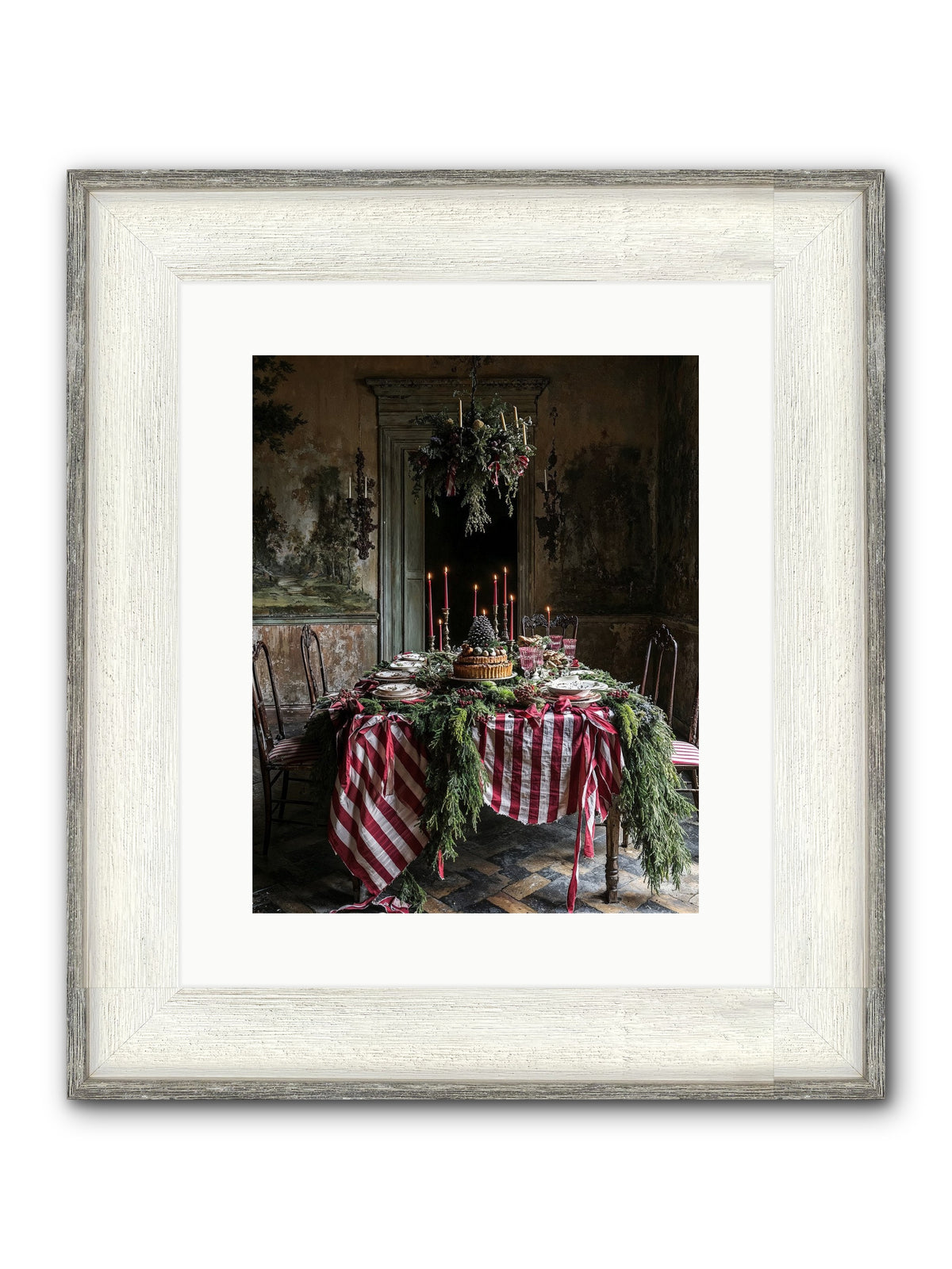 December's Grand Soirée Framed Print - Driftwood White 12x15