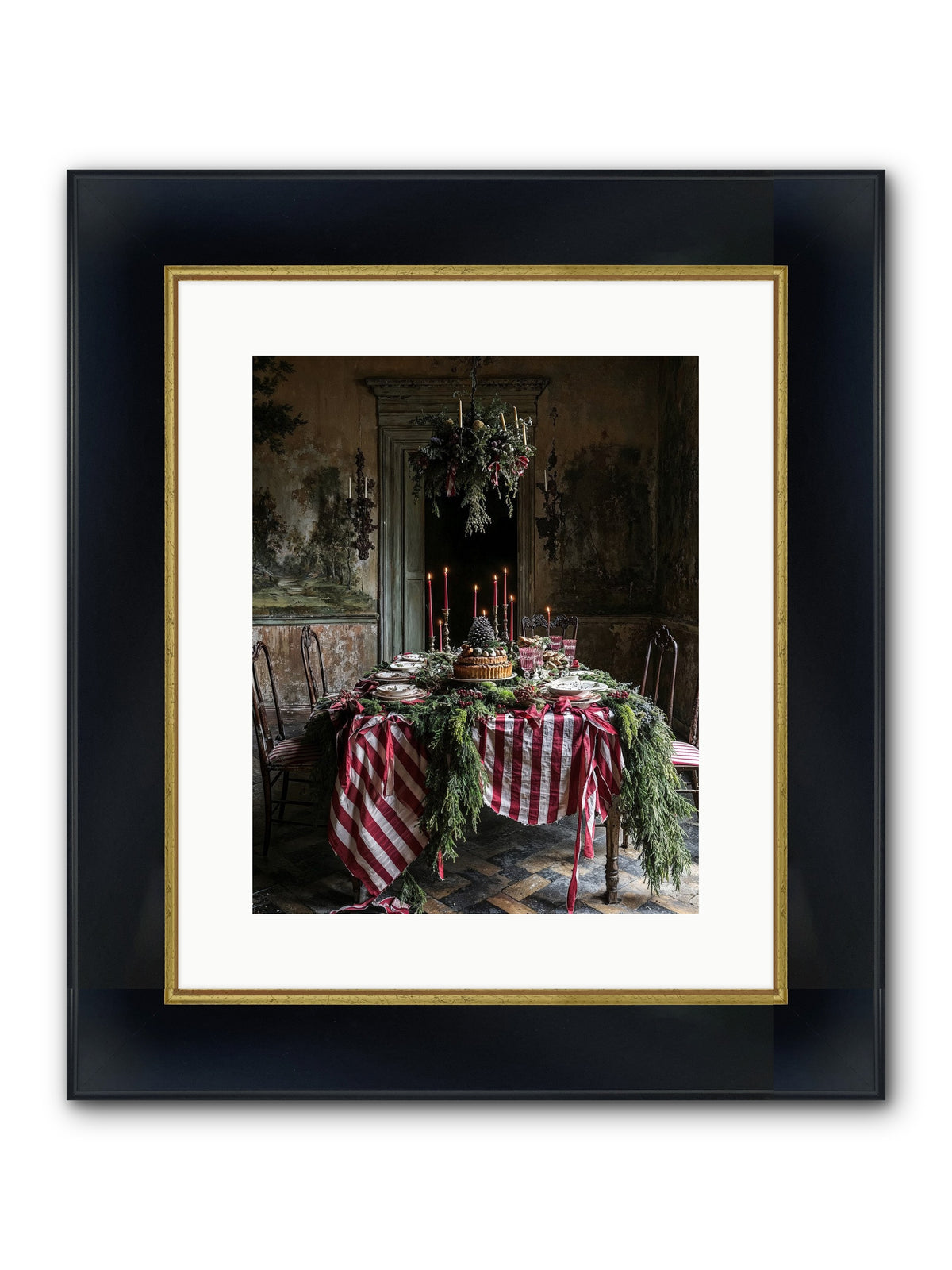 December's Grand Soirée Framed Print - Wide Black w/Gold 12x15