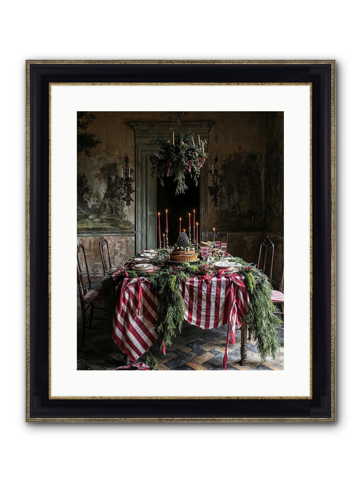December's Grand Soirée Framed Print - Black & Gold 16x20