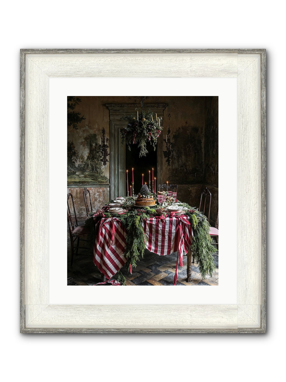 December's Grand Soirée Framed Print - Driftwood White 16x20