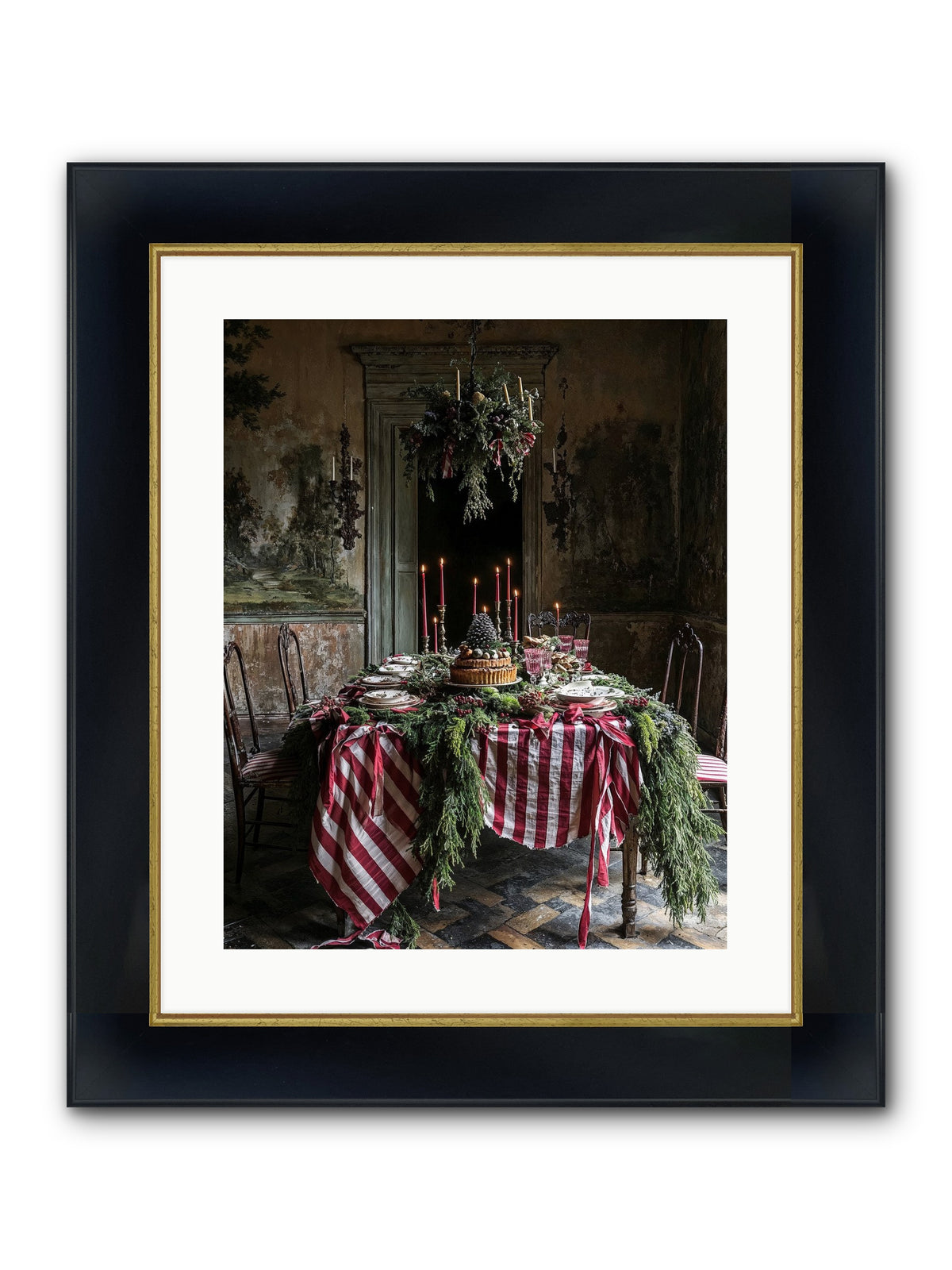 December's Grand Soirée Framed Print - Wide Black w/Gold 16x20