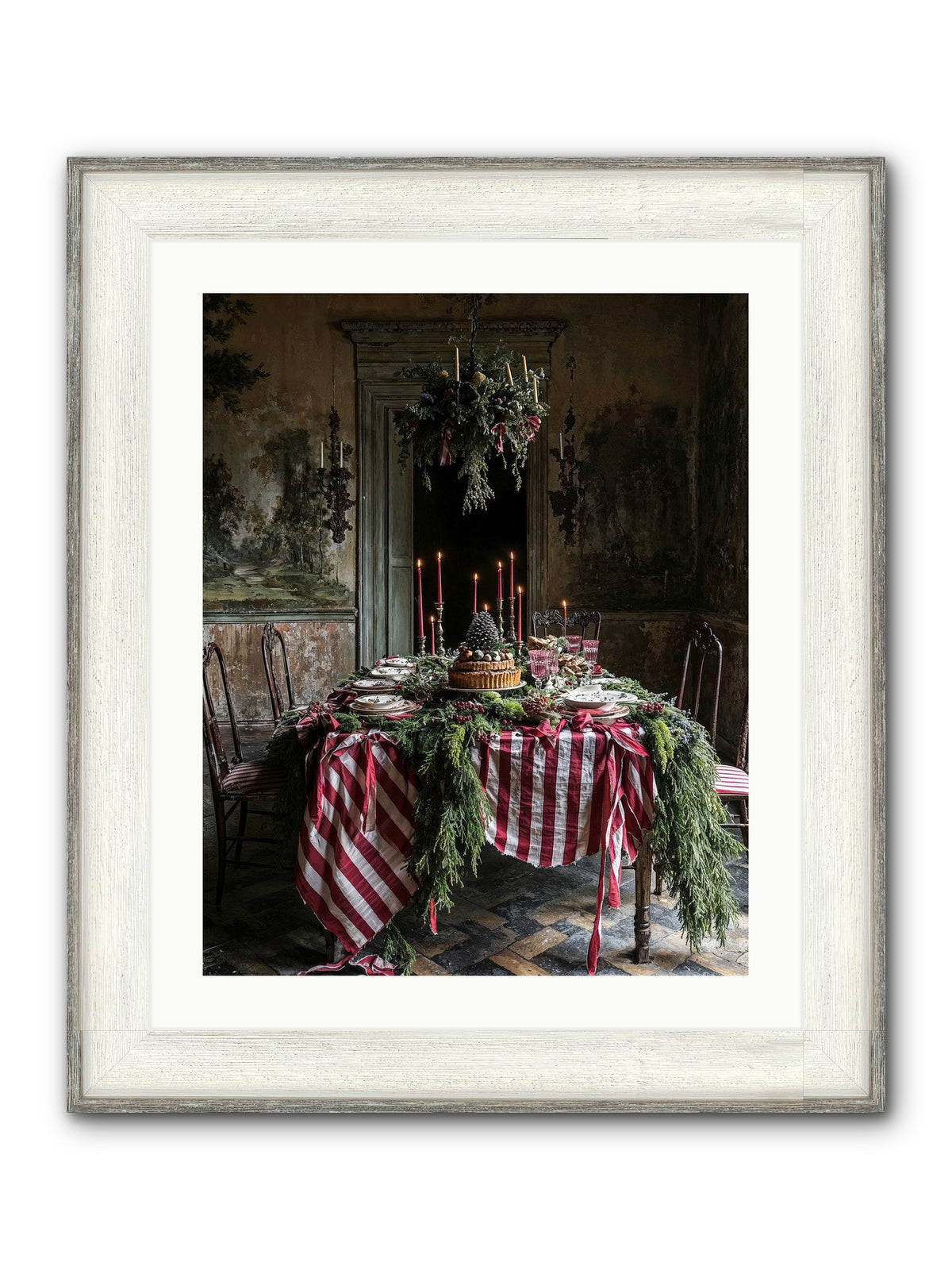 December's Grand Soirée Framed Print - Driftwood White 20x25