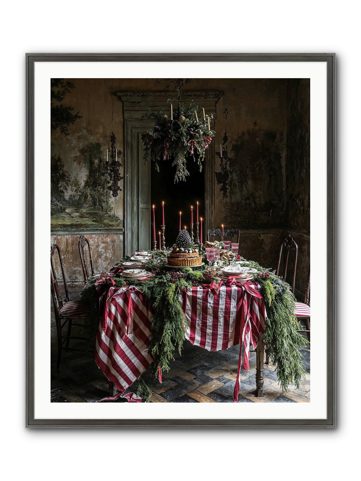December's Grand Soirée Framed Print - Slimwoods Black/Silver 32x40