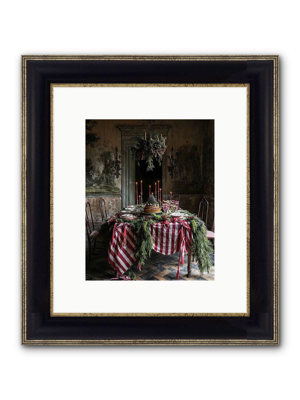 December's Grand Soirée Framed Print - Black & Gold 8x10