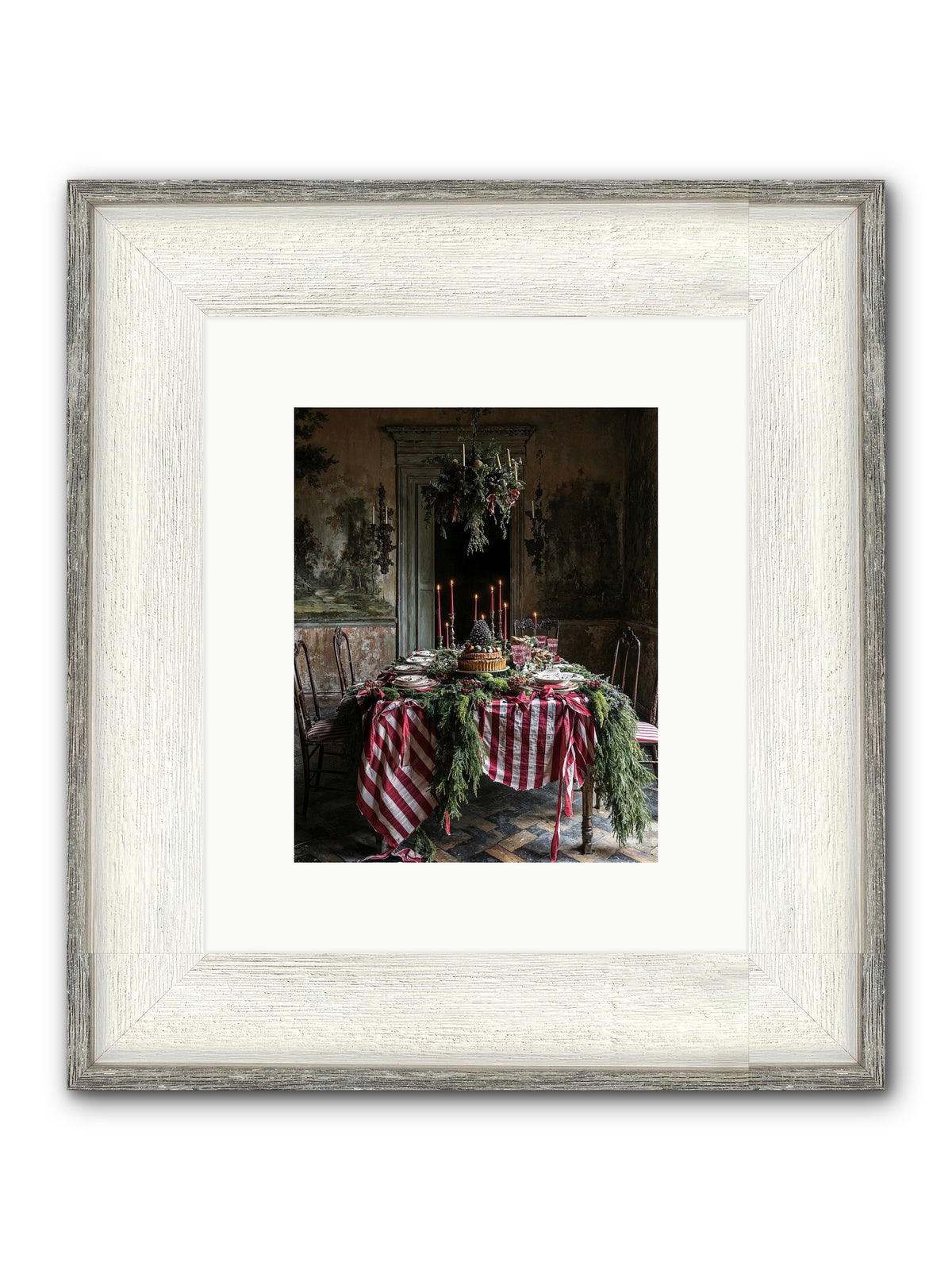 December's Grand Soirée Framed Print - Driftwood White 8x10