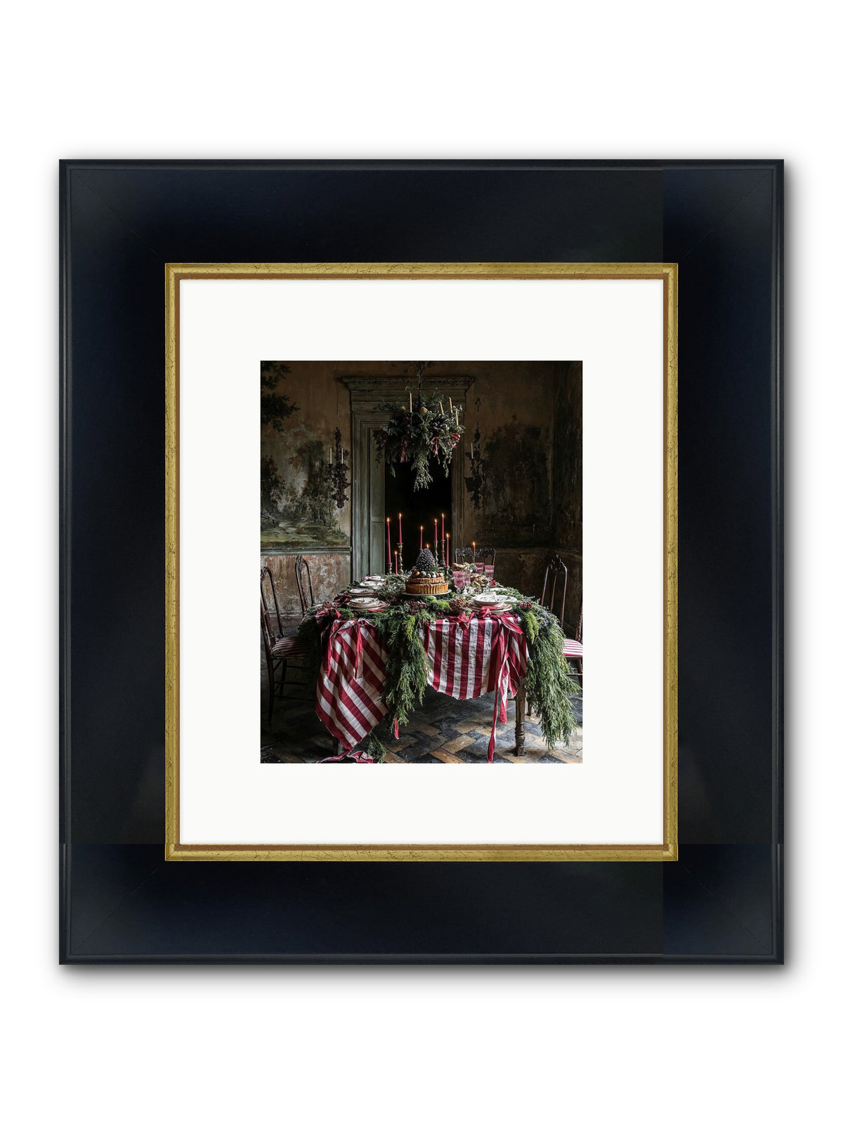 December's Grand Soirée Framed Print - Wide Black w/Gold 8x10