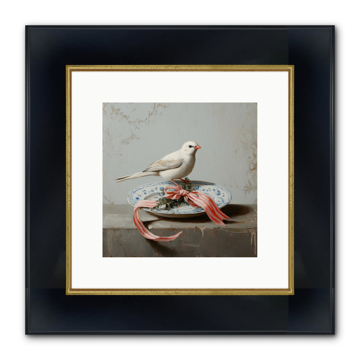 December's Sweet Melody Framed Print - Wide Black w/Gold 10x10