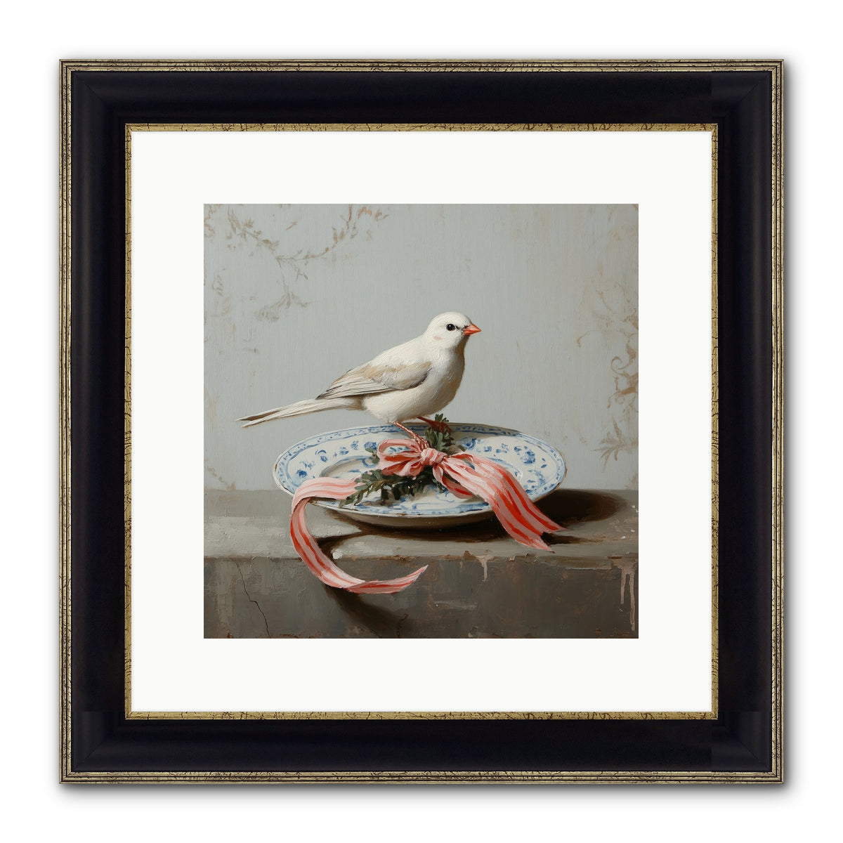 December's Sweet Melody Framed Print - Black & Gold 12x12