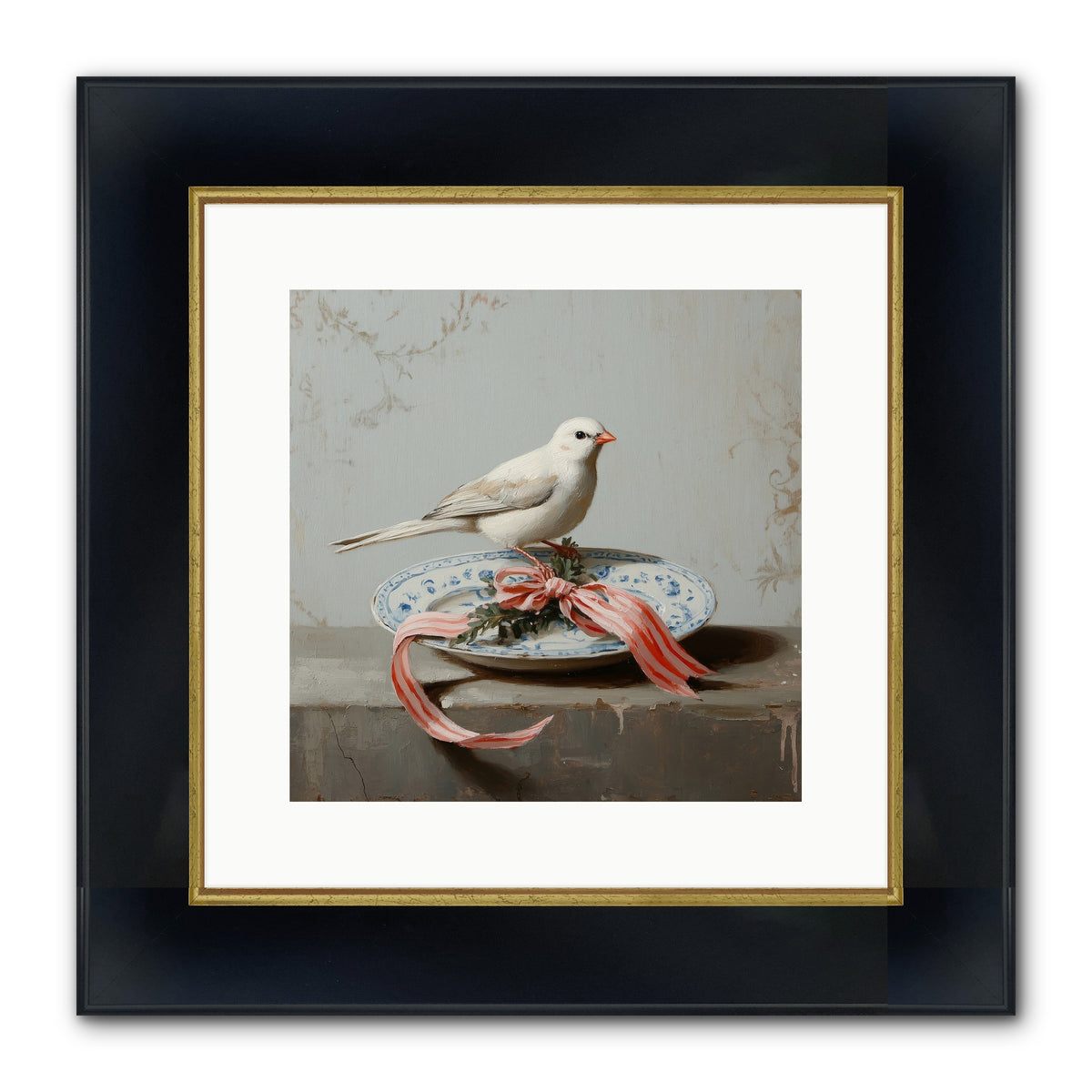 December's Sweet Melody Framed Print - Wide Black w/Gold 12x12