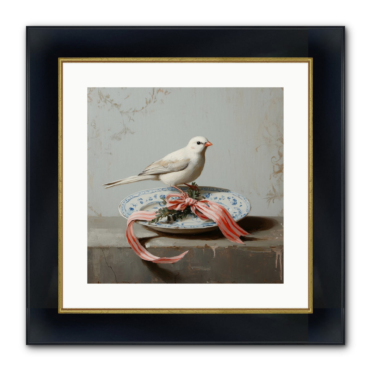 December's Sweet Melody Framed Print - Wide Black w/Gold 16x16