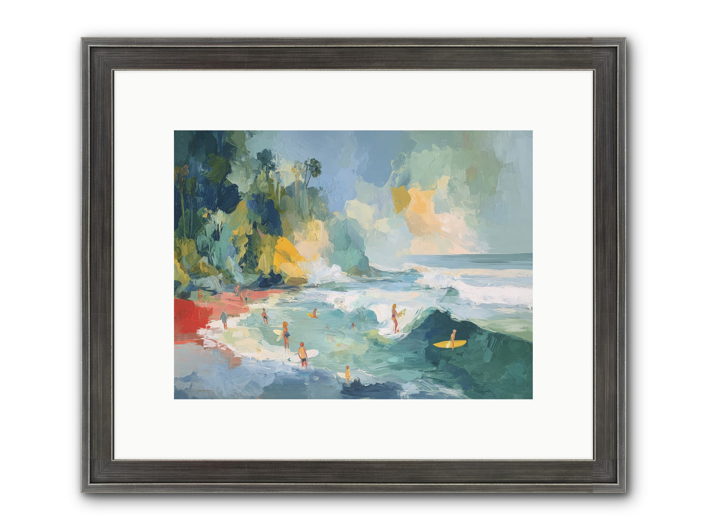 Deep Blue Beckoning Framed Print - Slimwoods Black/Silver 12x9