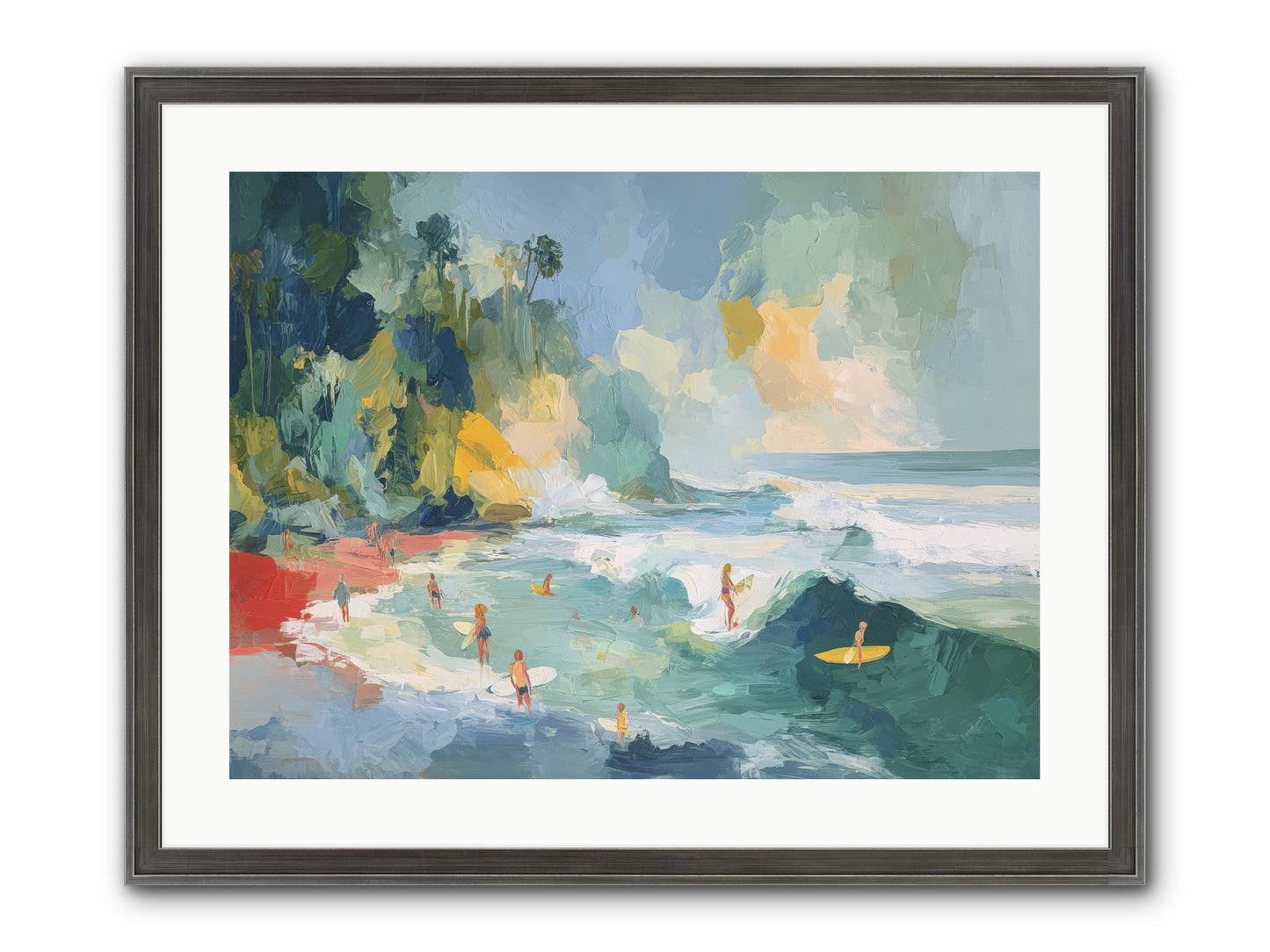 Deep Blue Beckoning Framed Print - Slimwoods Black/Silver 24x18