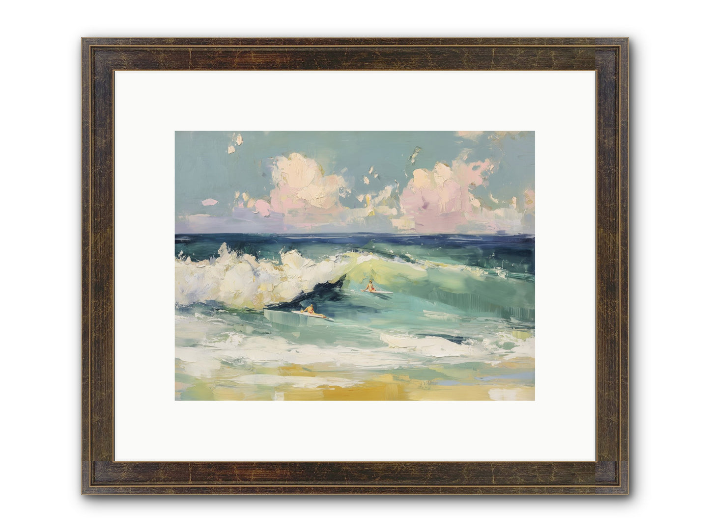 Deep Blue Calling Framed Print - Slimwoods Black/Gold 12x9
