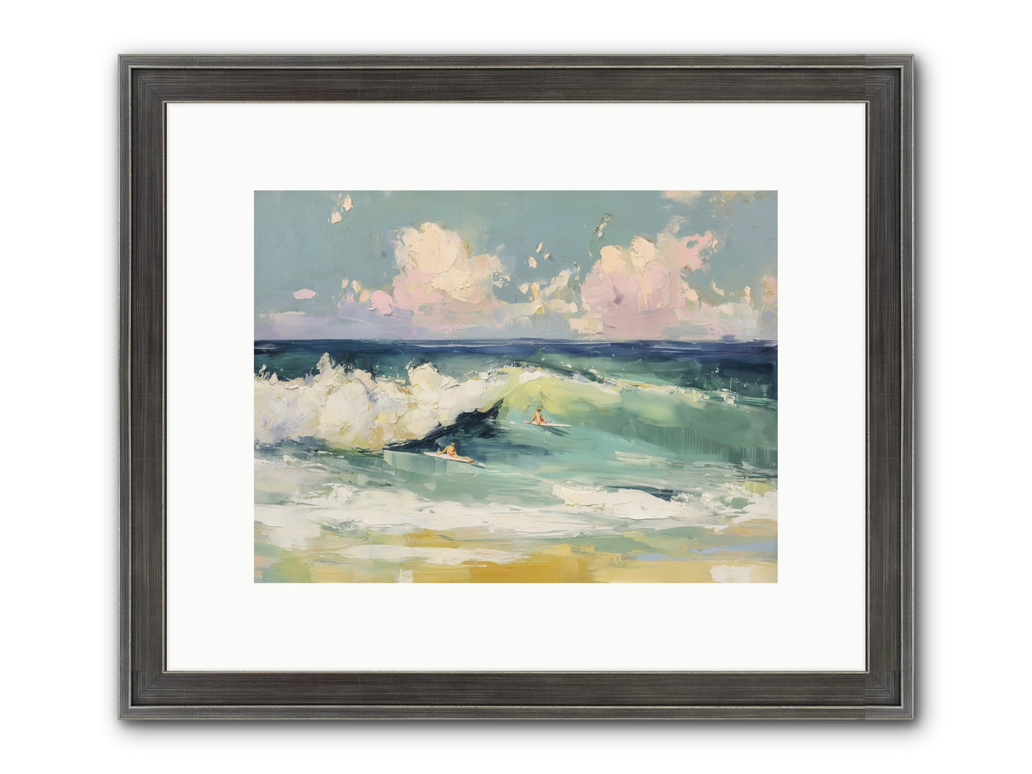 Deep Blue Calling Framed Print - Slimwoods Black/Silver 12x9