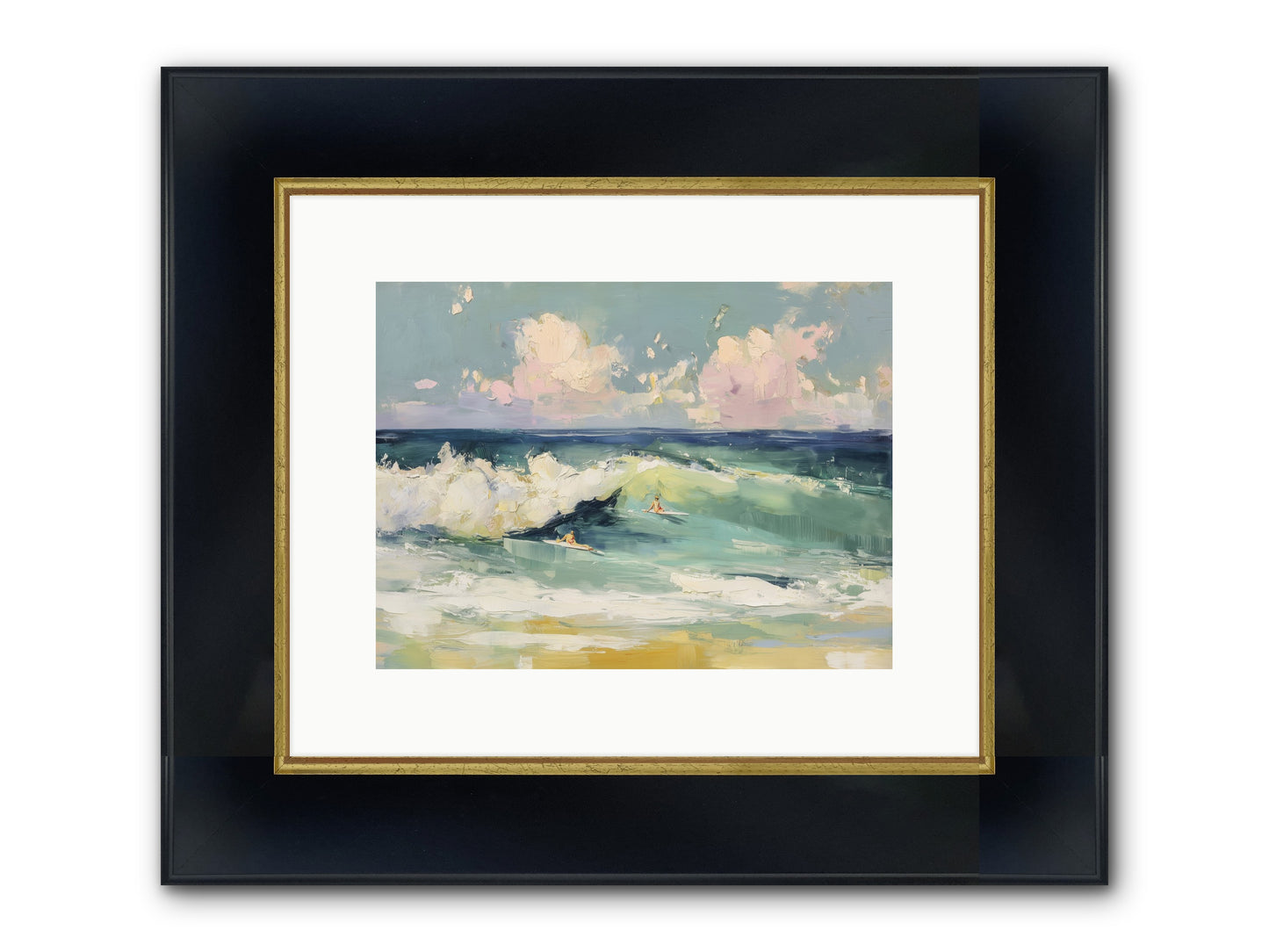 Deep Blue Calling Framed Print - Wide Black w/Gold 12x9