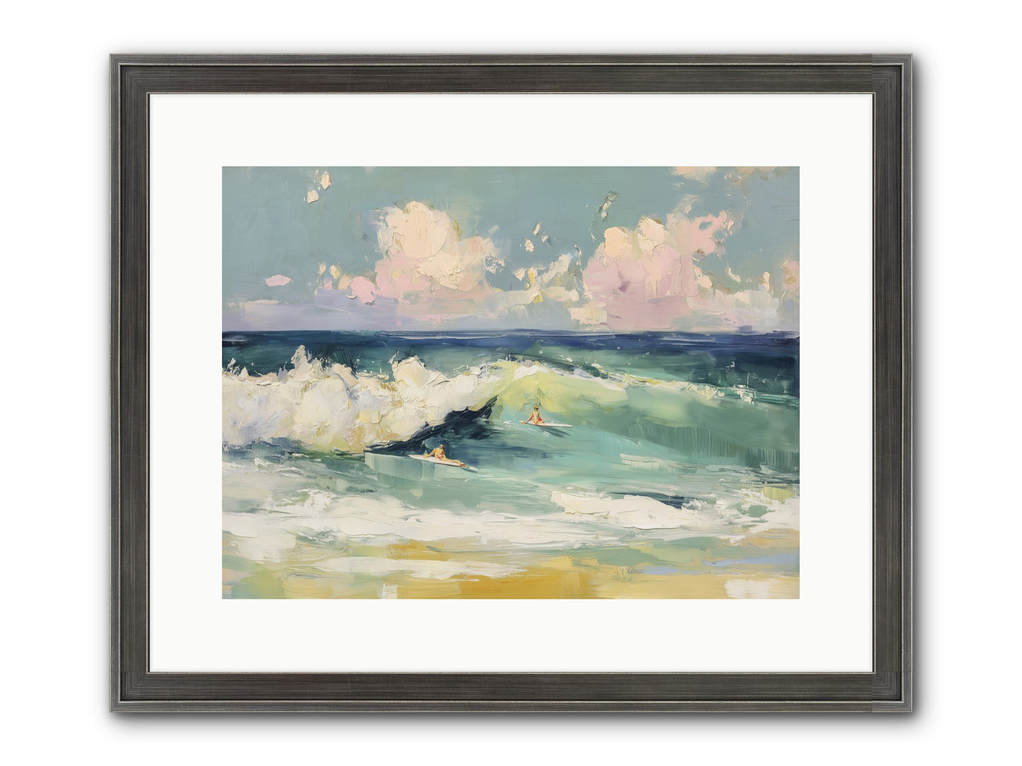 Deep Blue Calling Framed Print - Slimwoods Black/Silver 16x12