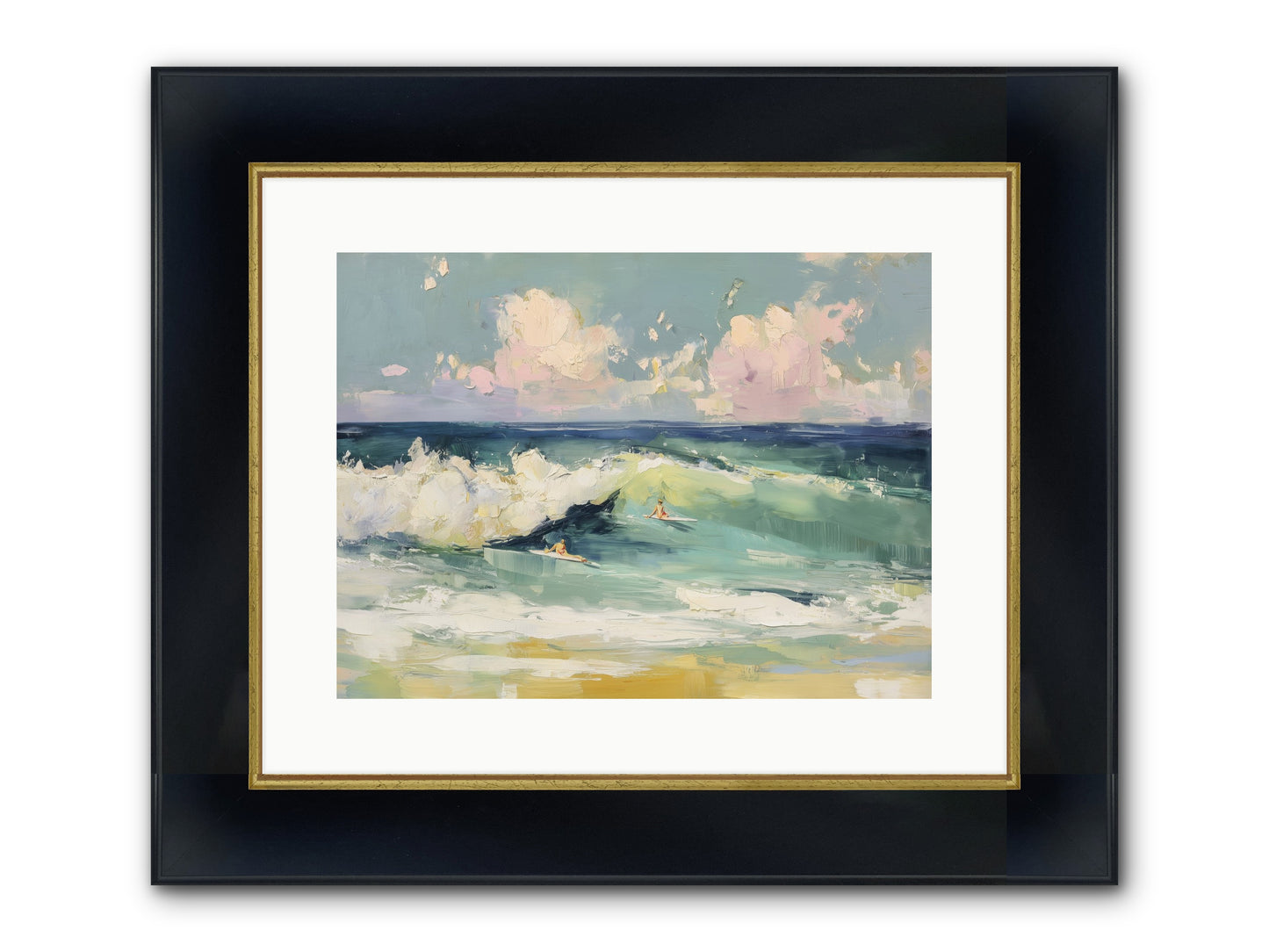 Deep Blue Calling Framed Print - Wide Black w/Gold 16x12