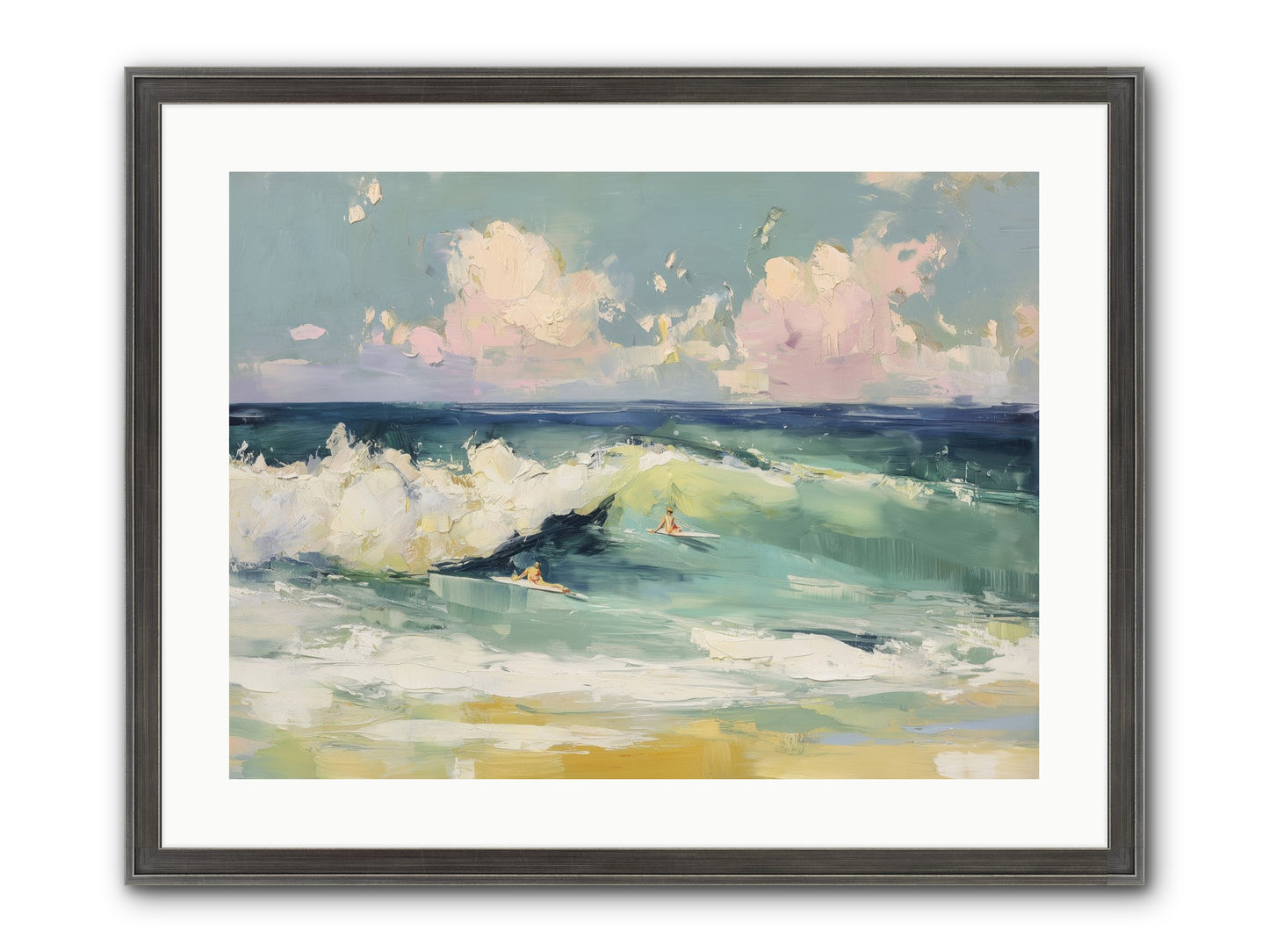 Deep Blue Calling Framed Print - Slimwoods Black/Silver 24x18