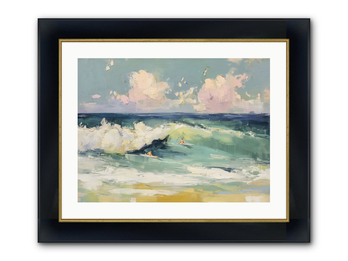Deep Blue Calling Framed Print - Wide Black w/Gold 24x18