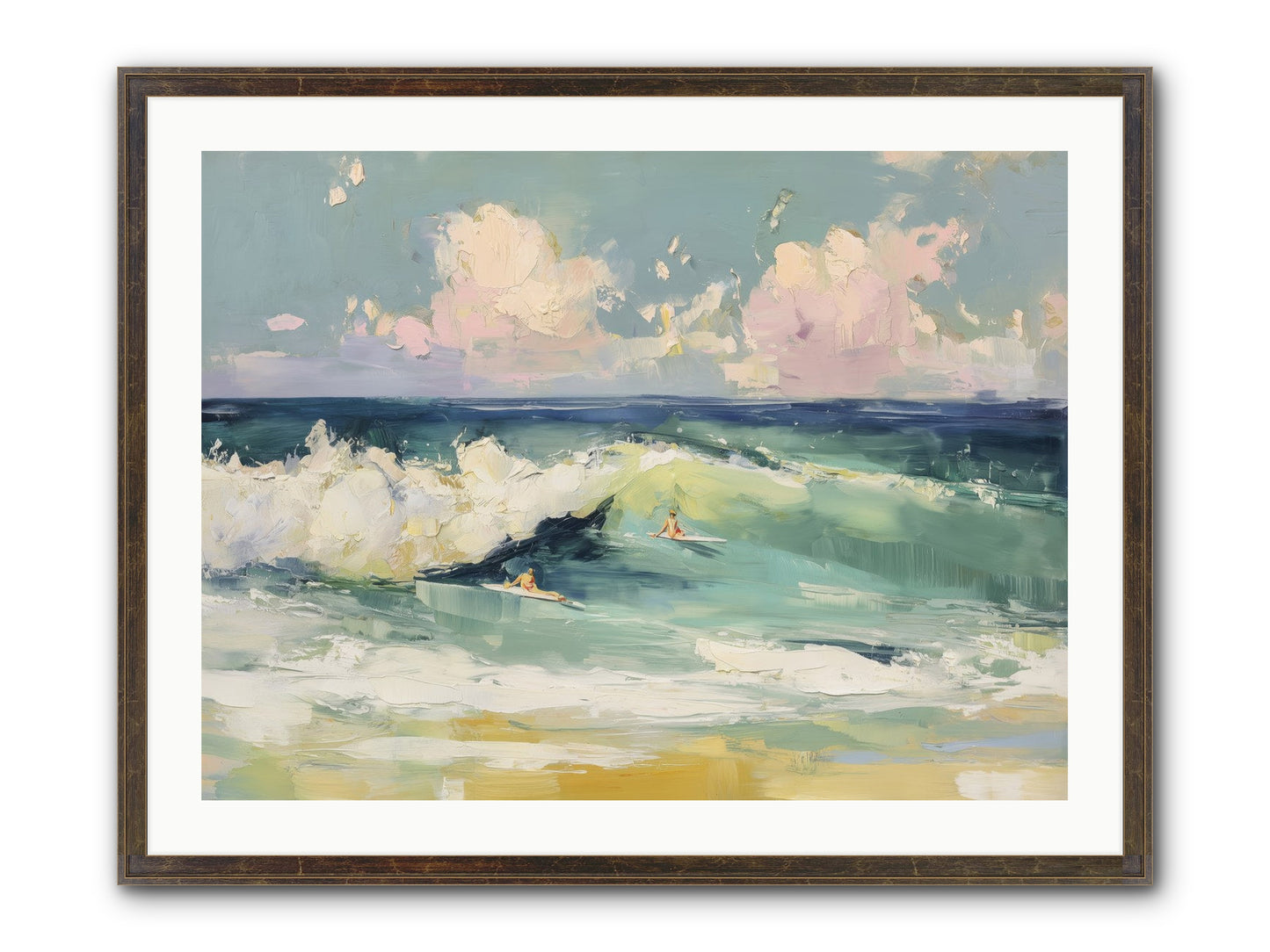 Deep Blue Calling Framed Print - Slimwoods Black/Gold 32x24