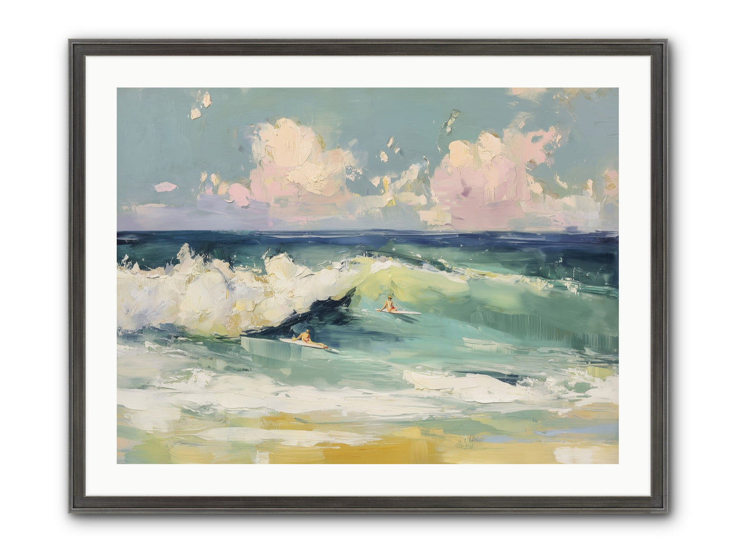 Deep Blue Calling Framed Print - Slimwoods Black/Silver 32x24