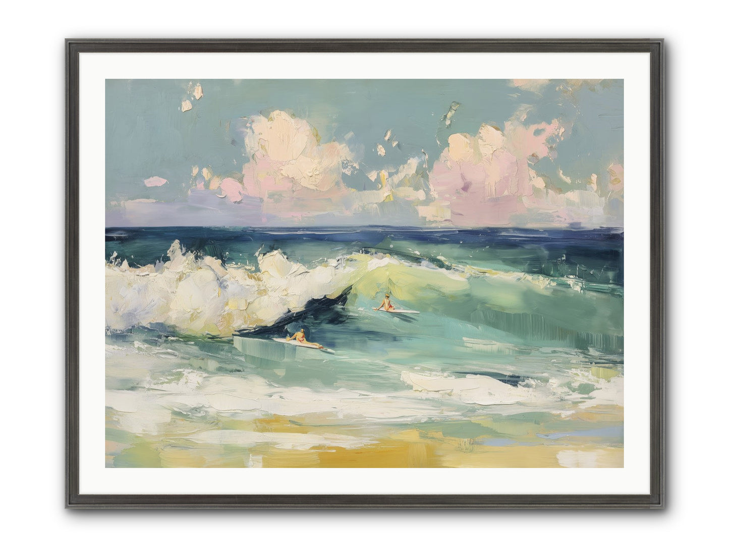 Deep Blue Calling Framed Print - Slimwoods Black/Silver 40x30