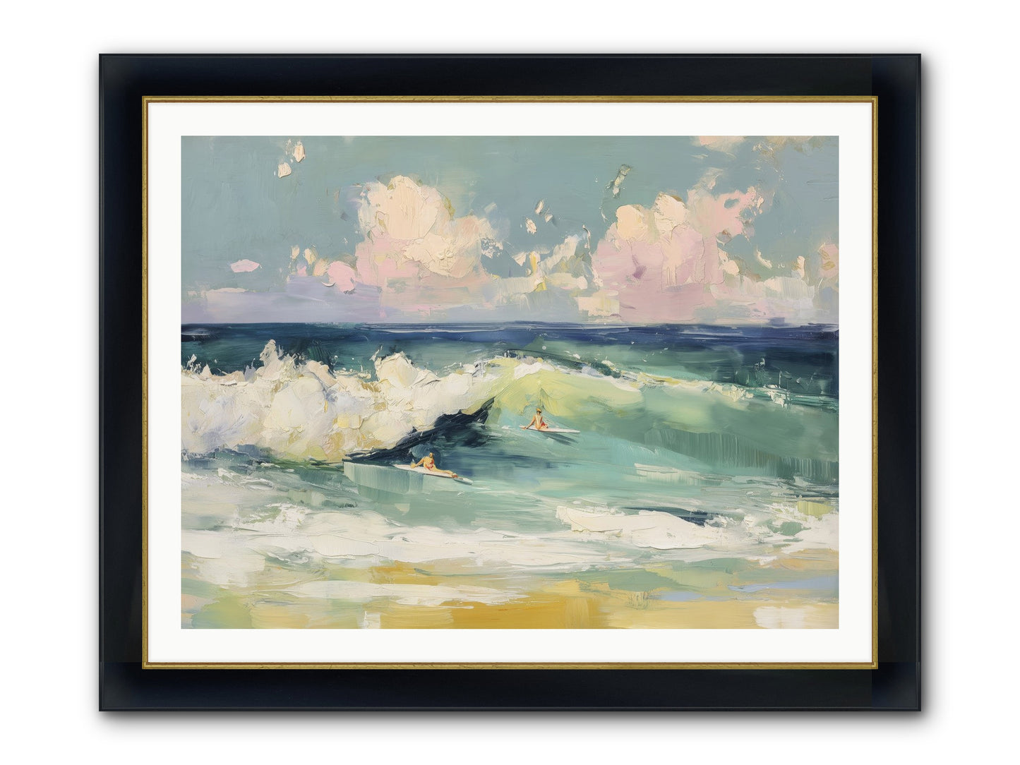 Deep Blue Calling Framed Print - Wide Black w/Gold 40x30