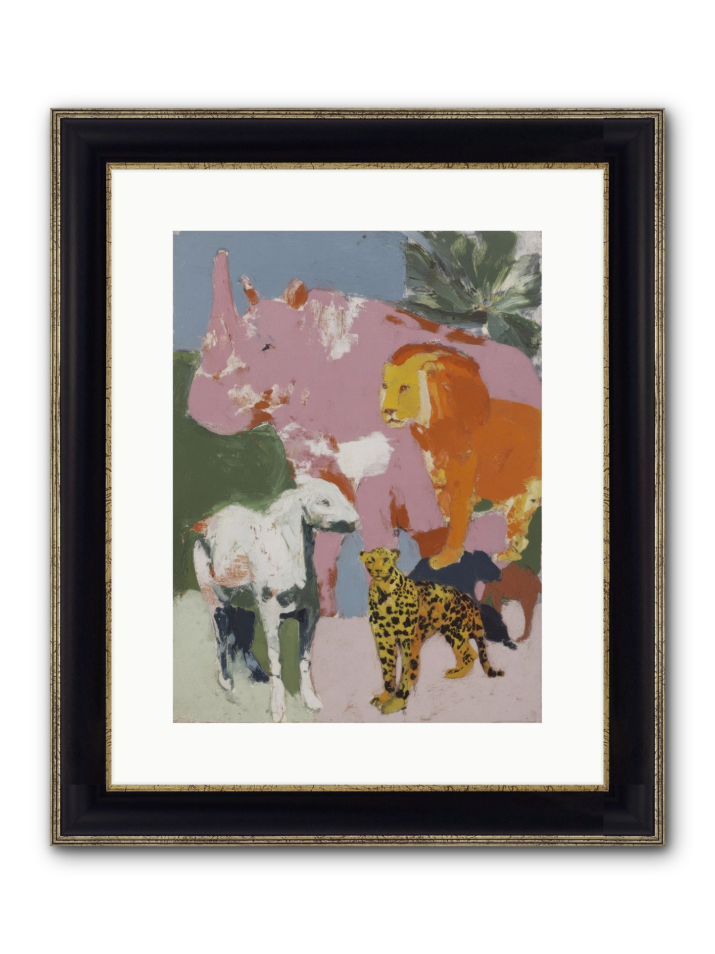 Deep Forest Framed Print - Black & Gold 12x16