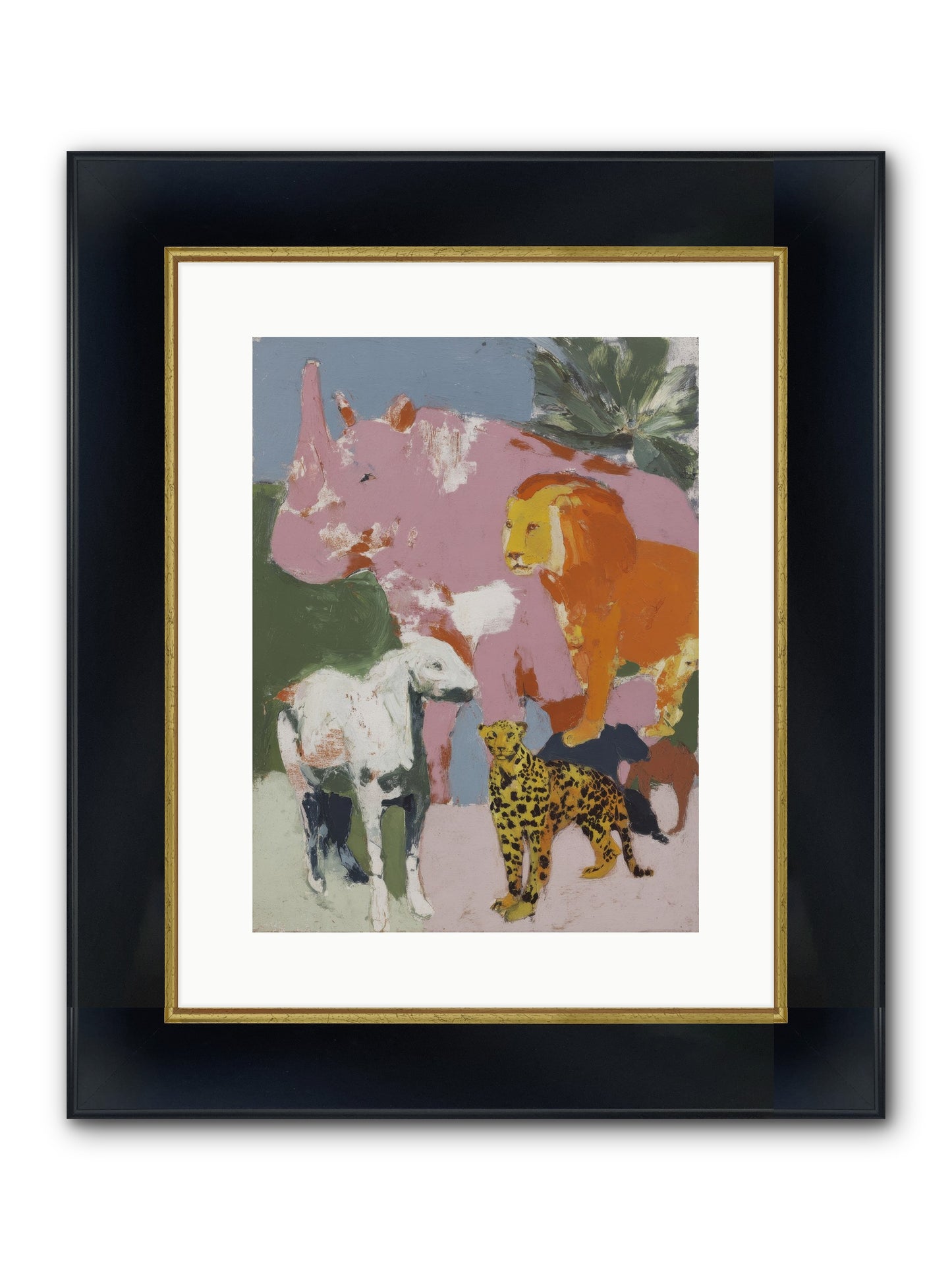 Deep Forest Framed Print - Wide Black w/Gold 12x16