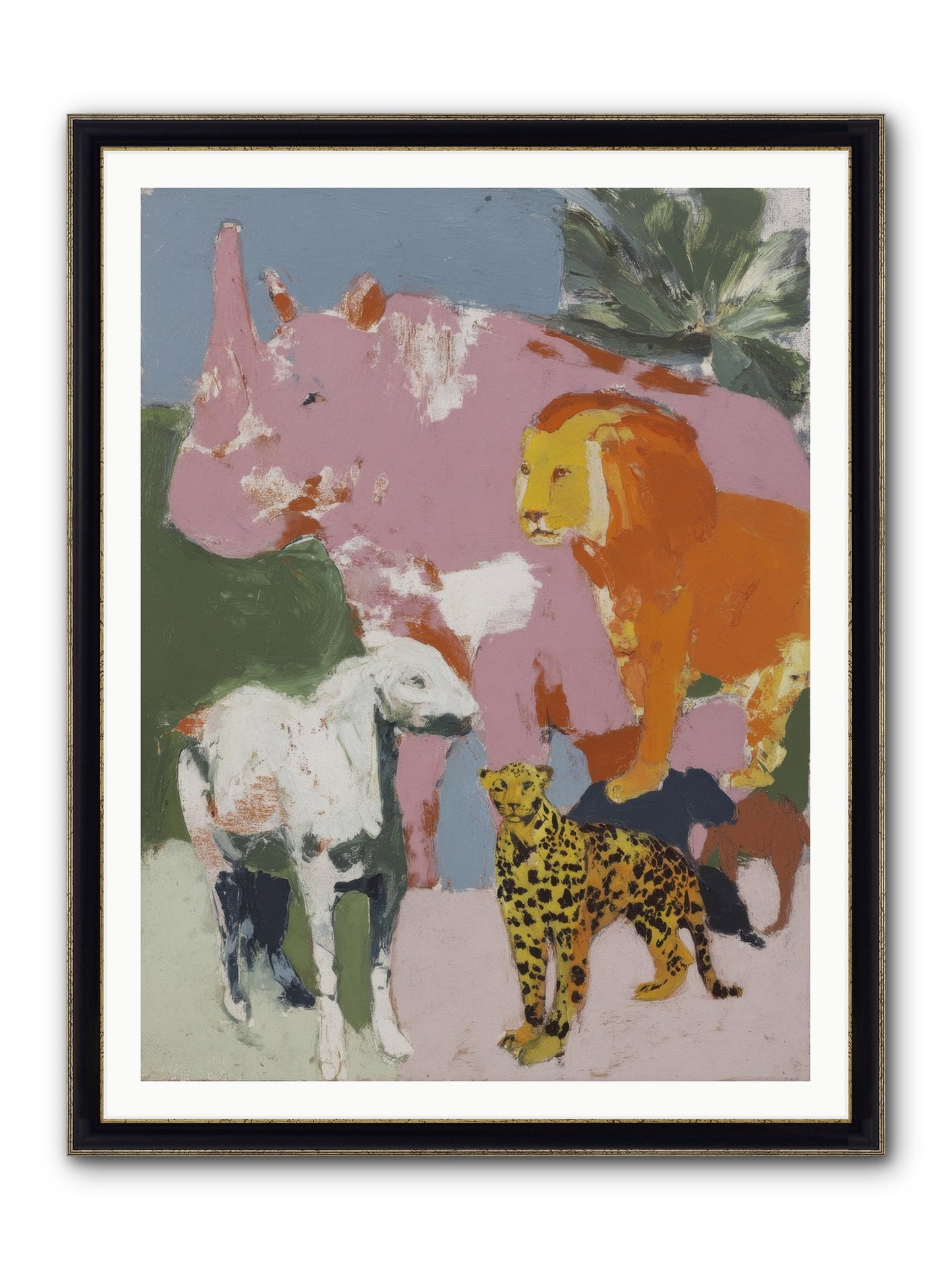 Deep Forest Framed Print - Black & Gold 36x48