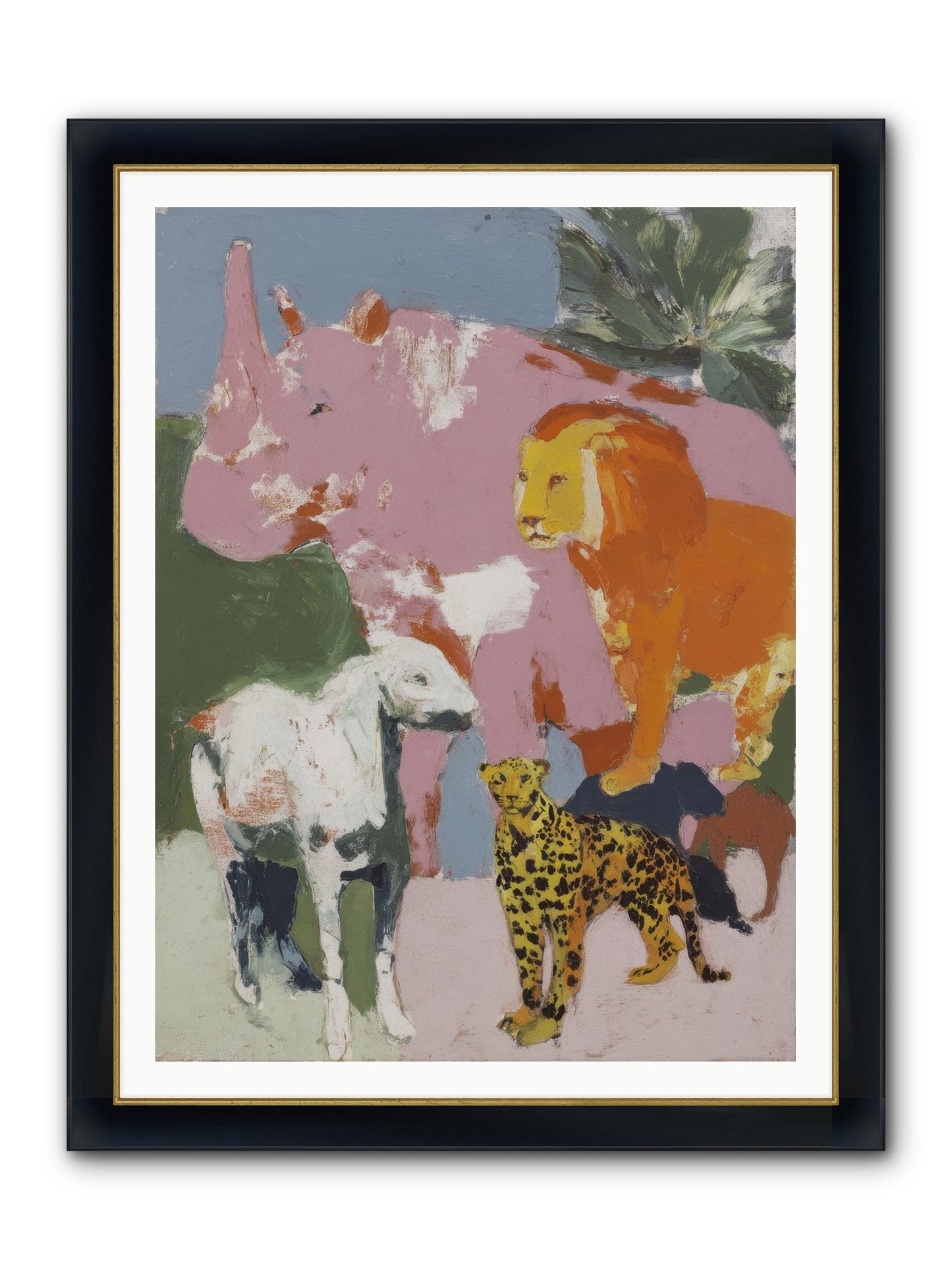 Deep Forest Framed Print - Wide Black w/Gold 36x48