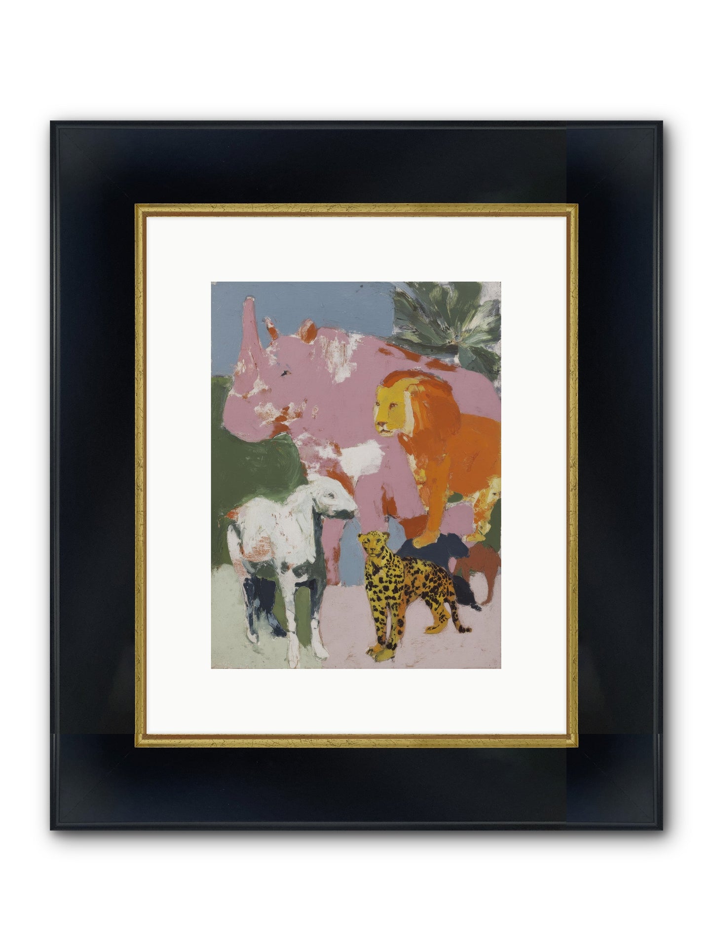 Deep Forest Framed Print - Wide Black w/Gold 9x12