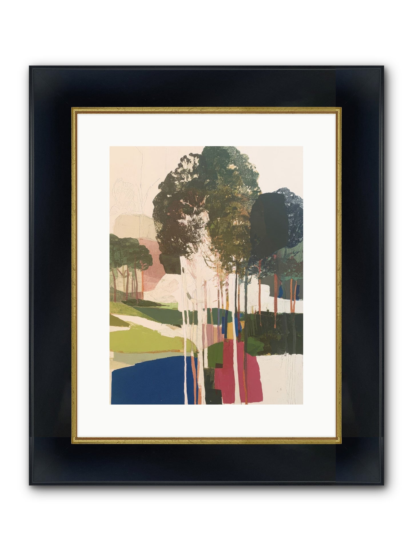Deep Listening Framed Print - Wide Black w/Gold 12x16