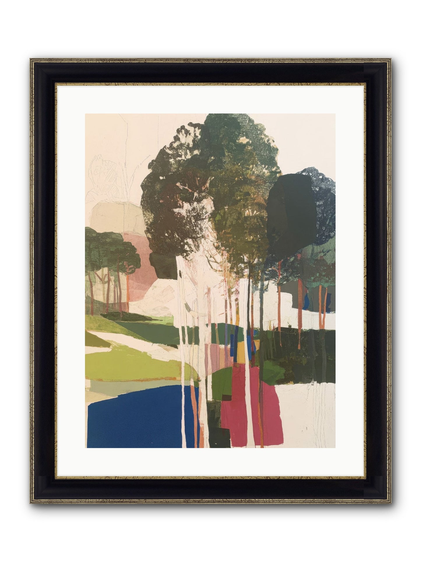 Deep Listening Framed Print - Black & Gold 18x24