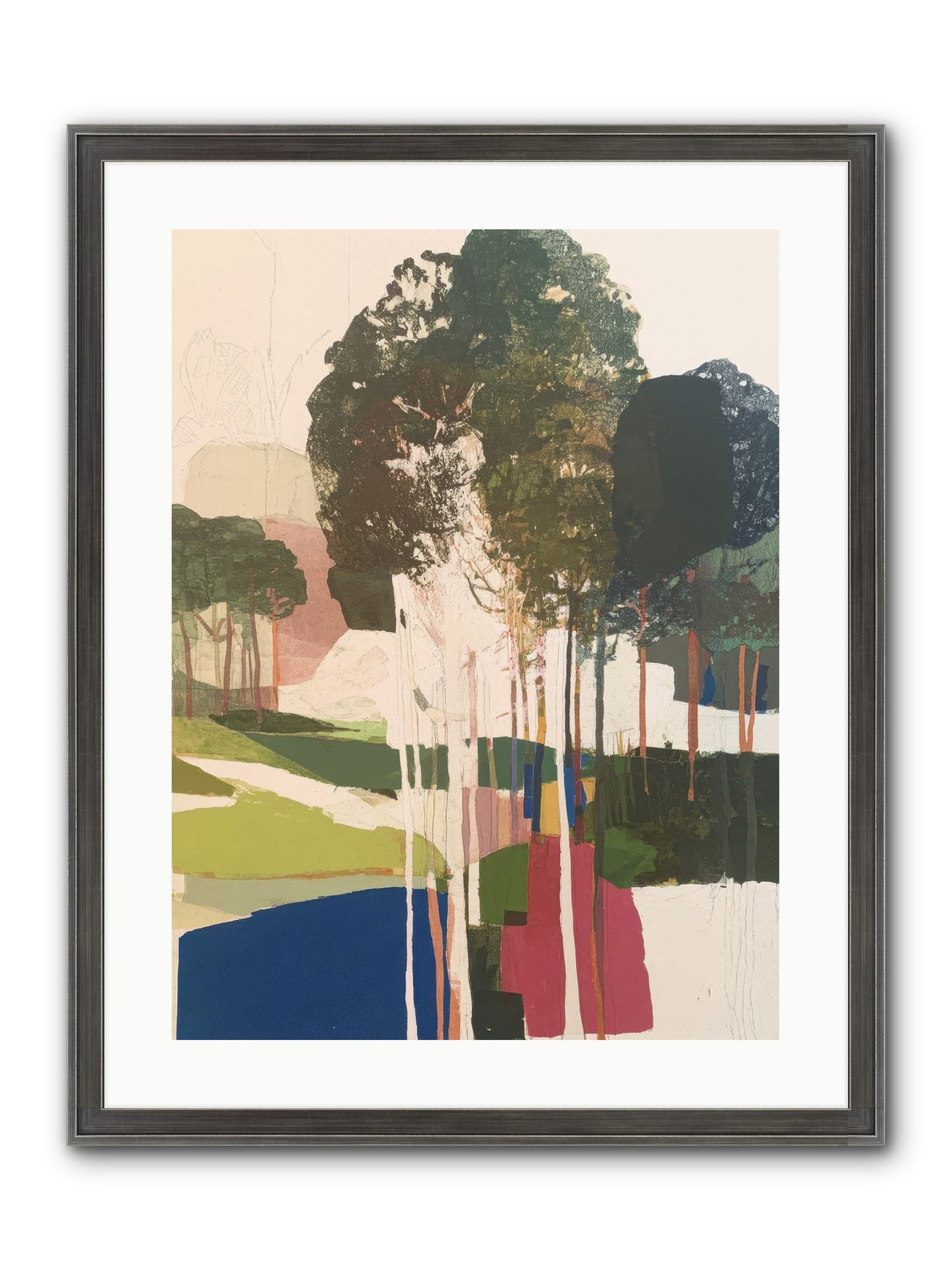 Deep Listening Framed Print - Slimwoods Black/Silver 18x24